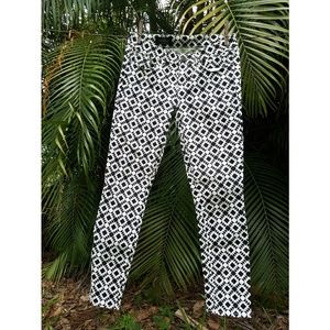 J CREW Geometric Print Toothpick Pants - Size 26