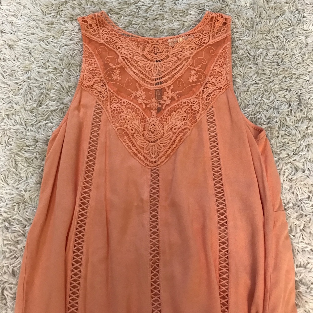 Peach shift dress