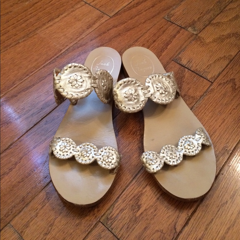 Jack Rogers Lauren Sandal in Platinum