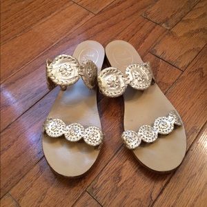 Jack Rogers Lauren Sandal in Platinum