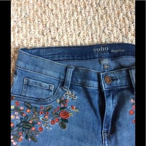 Embroidered Skinny Jeans