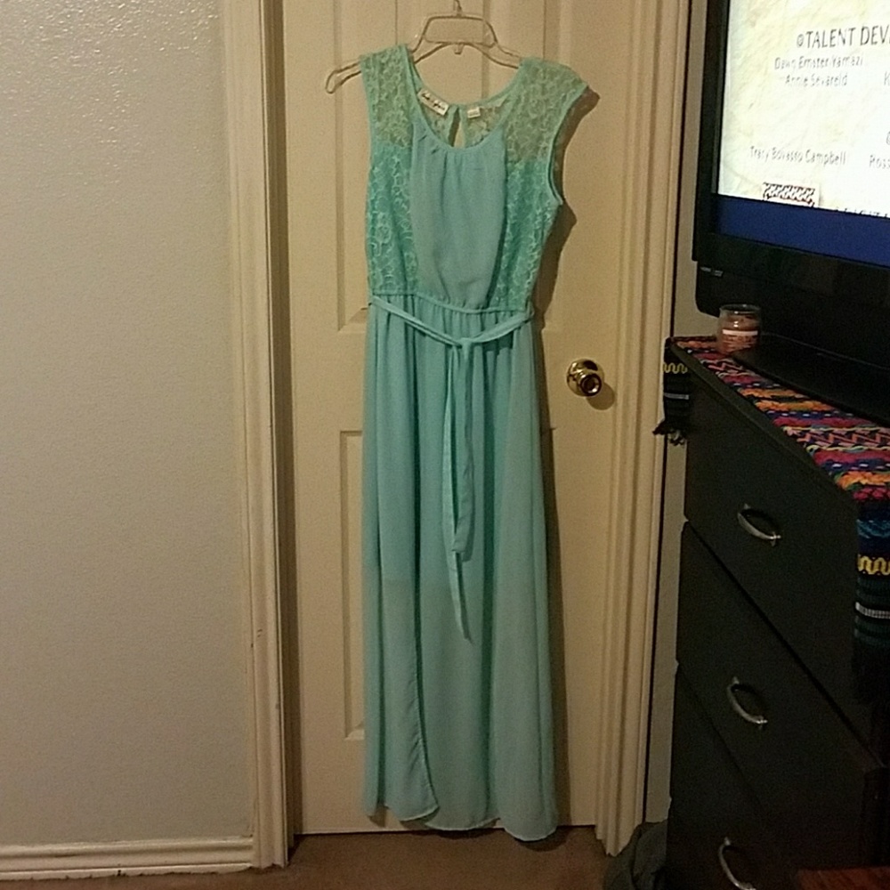 Turquoise maxi dress