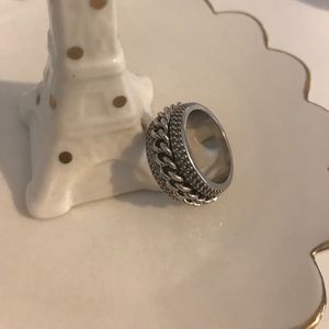 Barzel Cubic Zirconia & Silverstone Braid Band