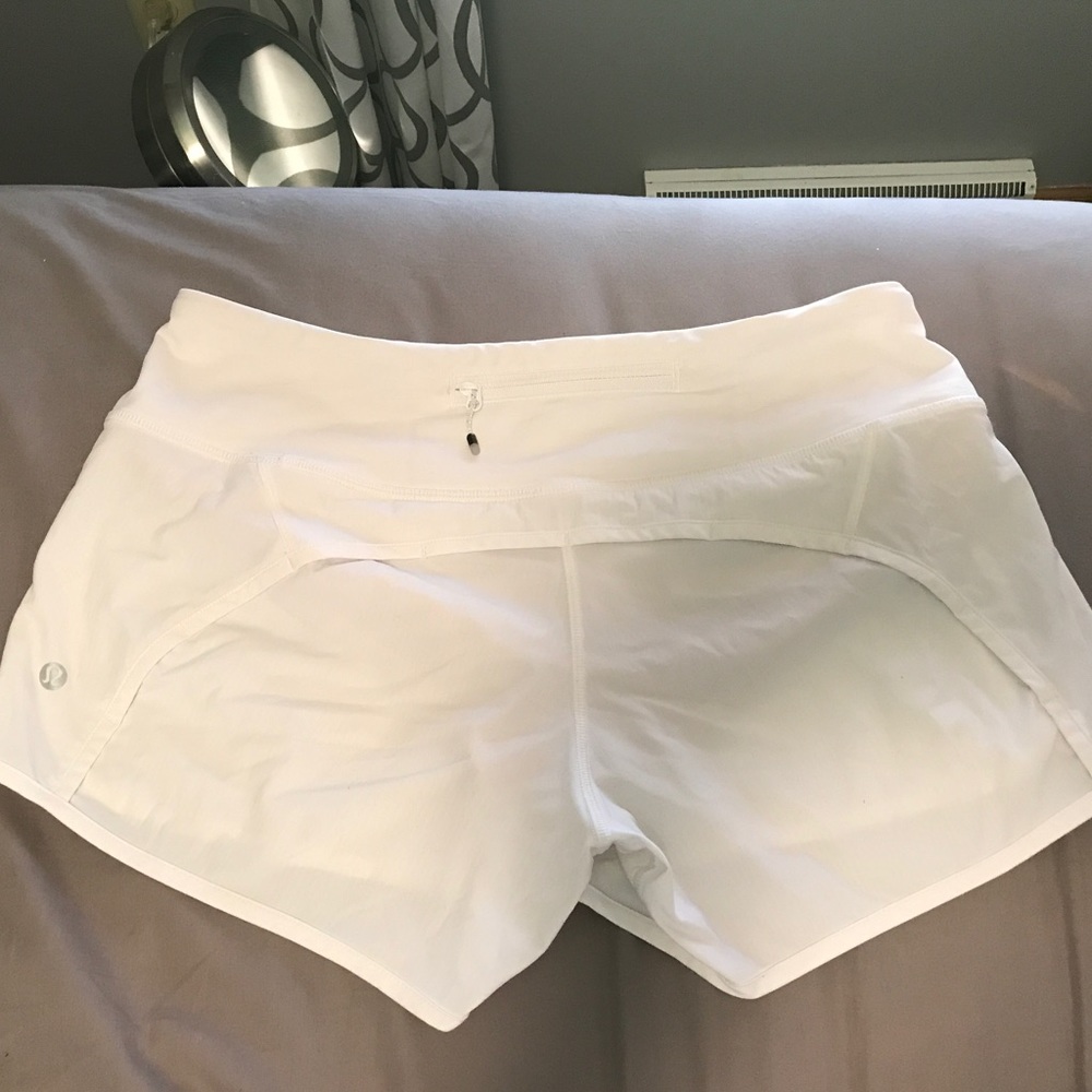 White Lululemon Shorts: Speed Short