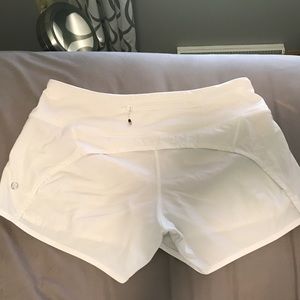 White Lululemon Shorts: Speed Short