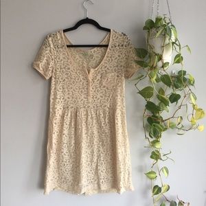 UrbanOutfitters Eyelet Lace Overlay Babydoll Dress