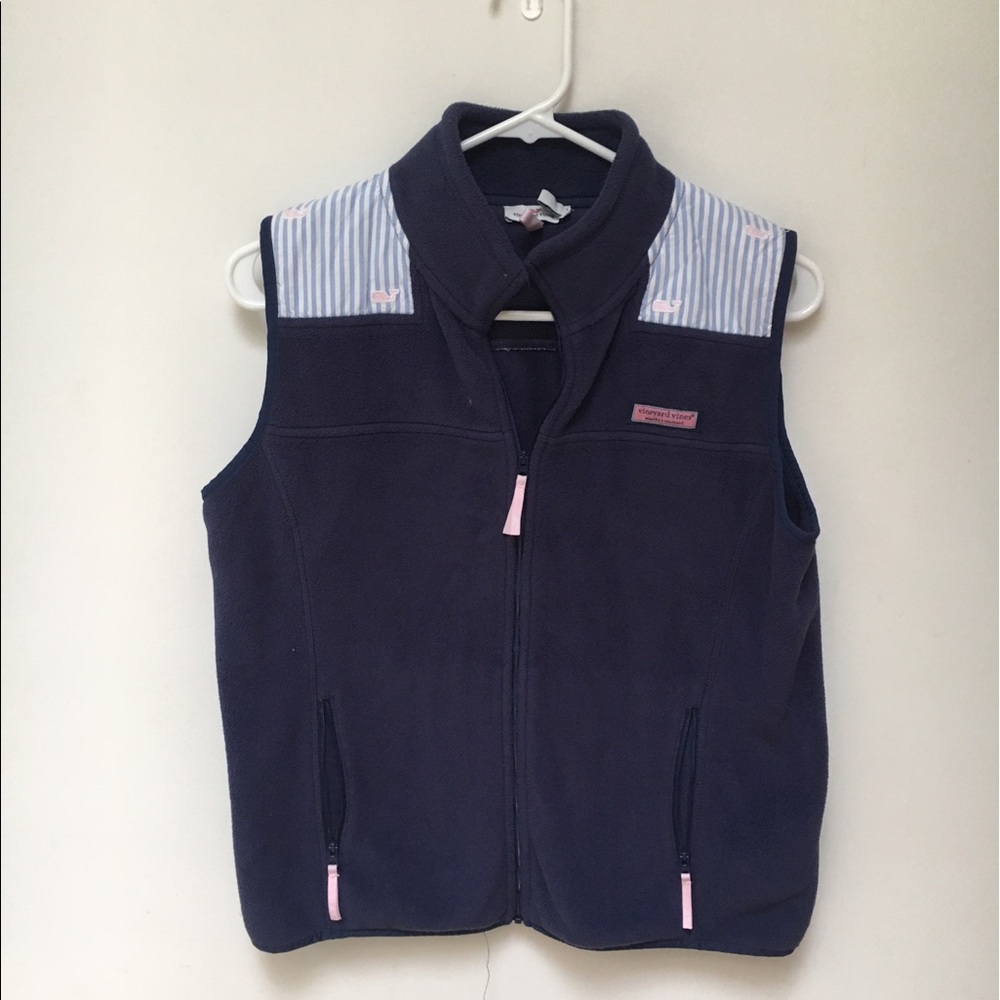 Vineyard Vines Navy Fleece Vest