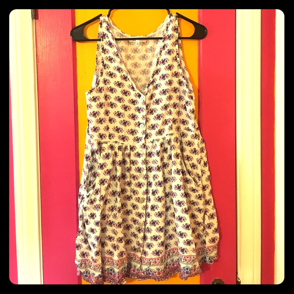 Deep V Pocket Dress