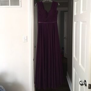 Dark purple bridesmaid dress