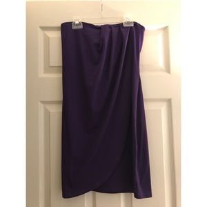 Susana Monaco purple strapless dress