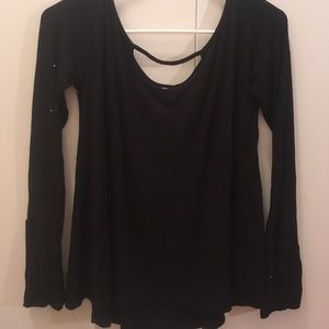 Black long sleeve top