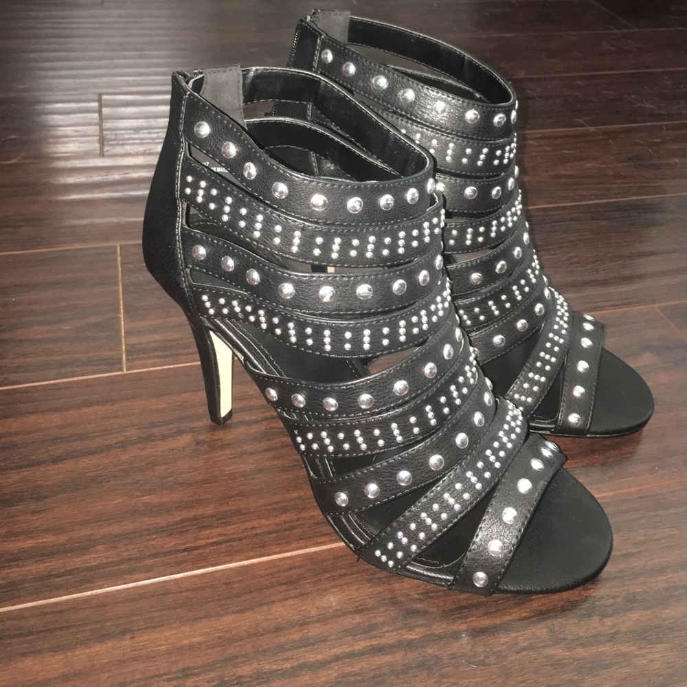 Black Edgy Studded Heels- Torrid NWT