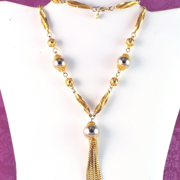 Vintage judy lee tassel necklace - Picture 4 of 5