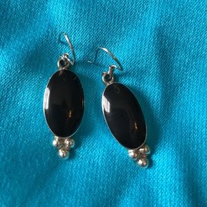 Onyx Sterling Silver Earrings