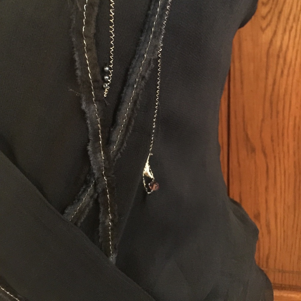 Jonathan Martin Blue Silk Drop Waist Dress - Picture 3 of 7