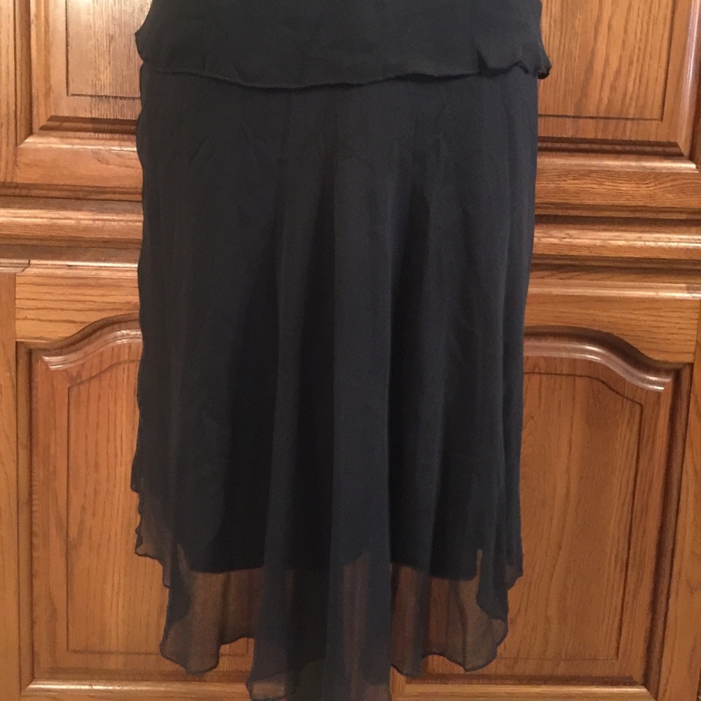 Jonathan Martin Blue Silk Drop Waist Dress - Picture 5 of 7