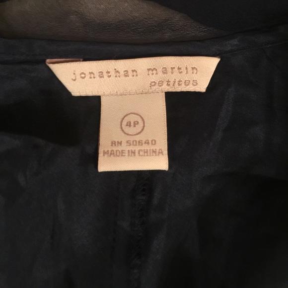 Jonathan Martin Blue Silk Drop Waist Dress - Picture 6 of 7