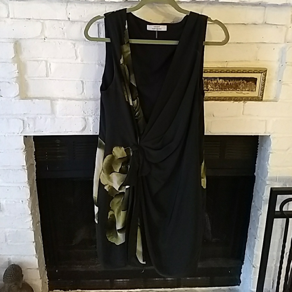 Robert Rodriguez Silk Faux Wrap Dress@@¹