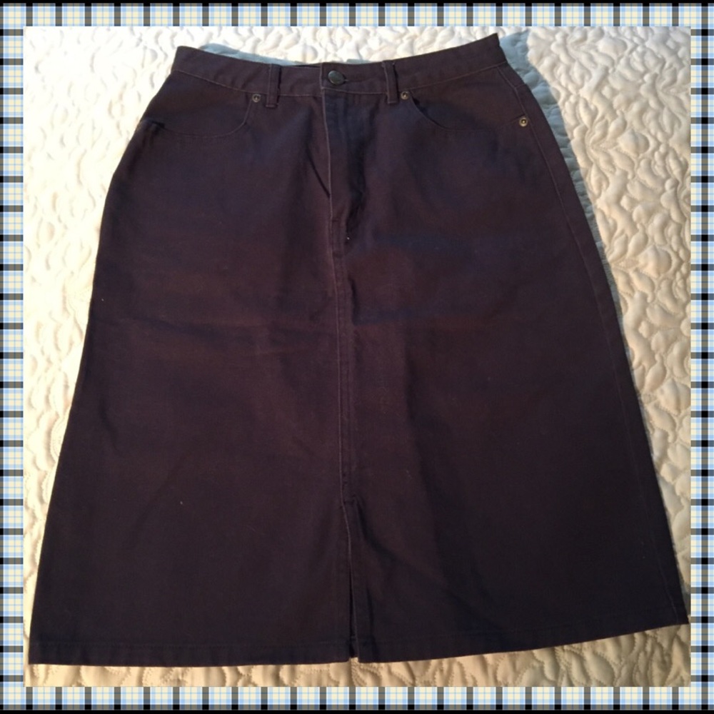Navy Jean skirt