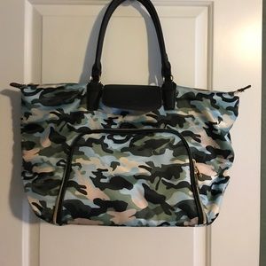 Blue green camouflage laptop took bag