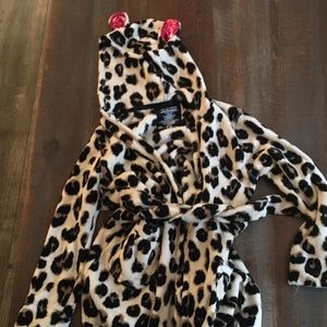 Justice Cheetah print robe