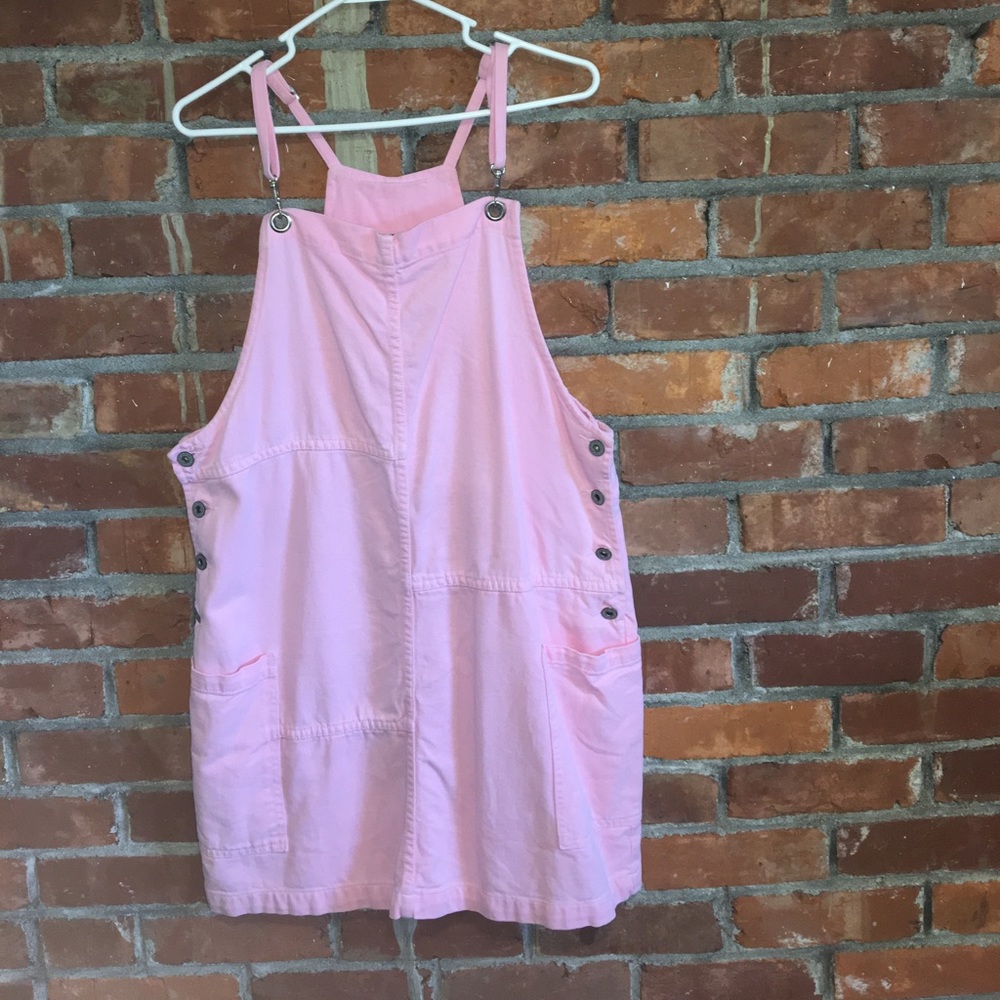 Pink overall dress