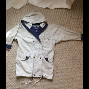 Light denim jacket. Raincoat style