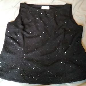 VINTAGE David Warren jet beaded top