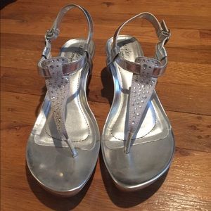 Silver sandals