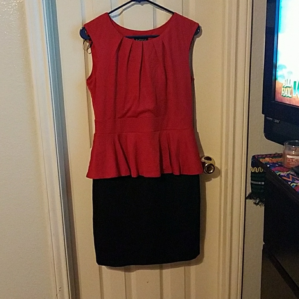 Peplum semi formal dress