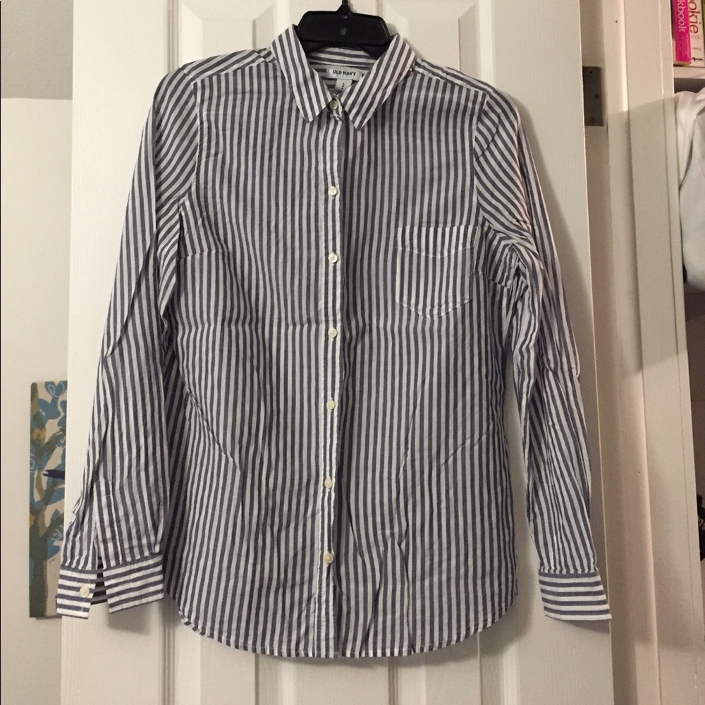 OLD NAVY lightweight striped button down