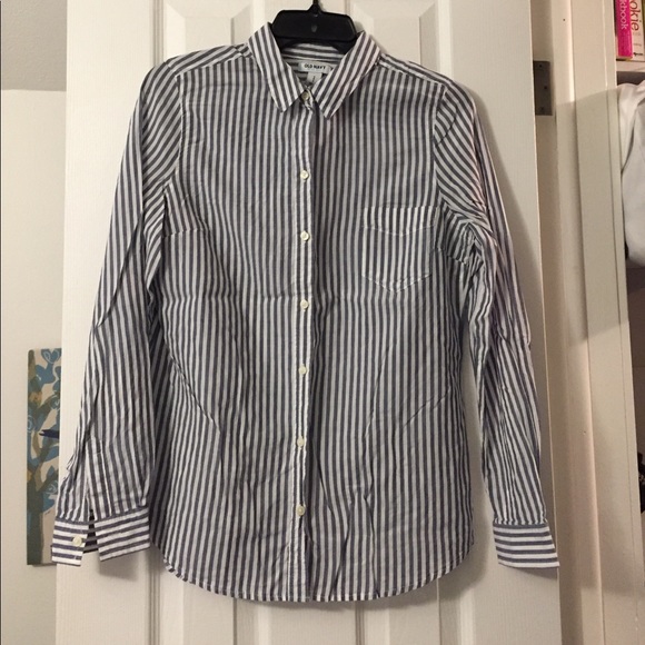 OLD NAVY lightweight striped button down - Picture 1 of 3