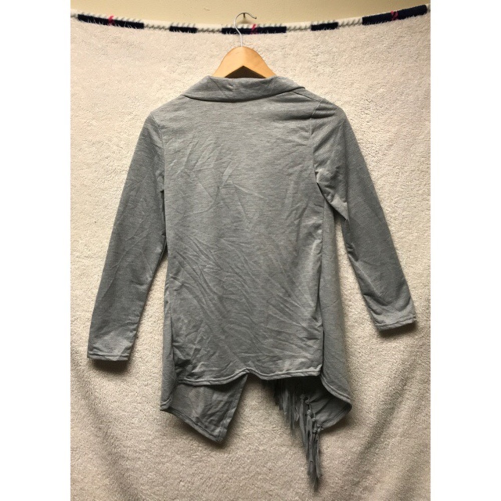 Nordstrom Grey Tassle Top - Picture 3 of 3