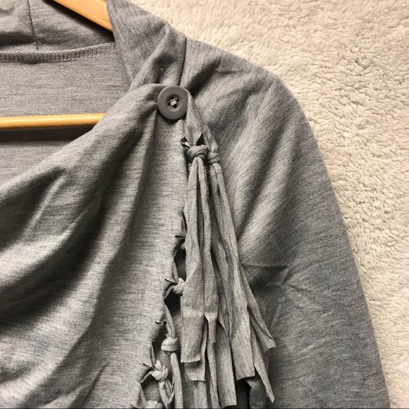 Nordstrom Grey Tassle Top - Picture 2 of 3