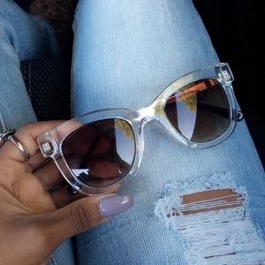 Cute clear hipster sunglasses