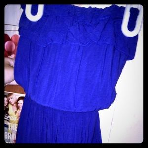 Strapless Vibrant Blue Romper