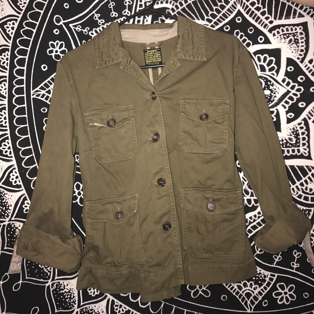 Army Green Button up Jacket