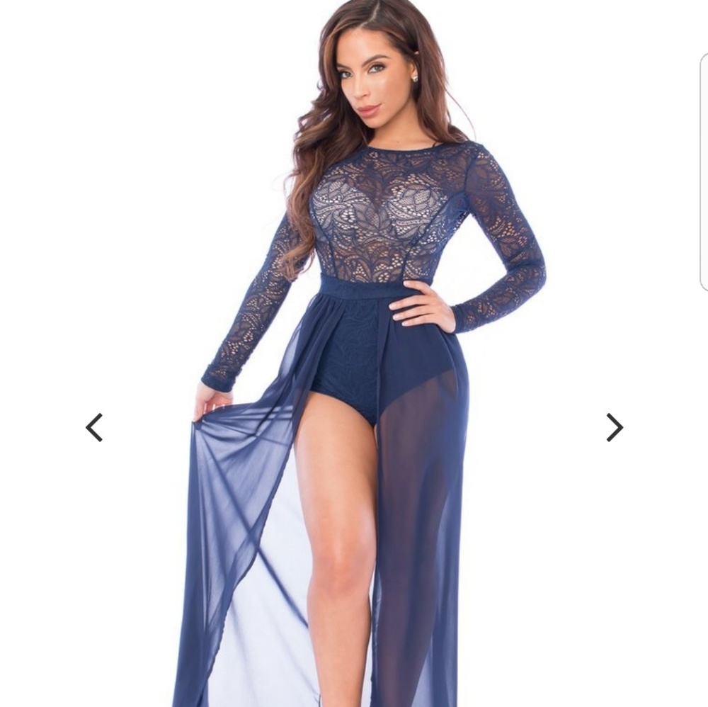 Navy blue maxi dress. Worn once for birthday