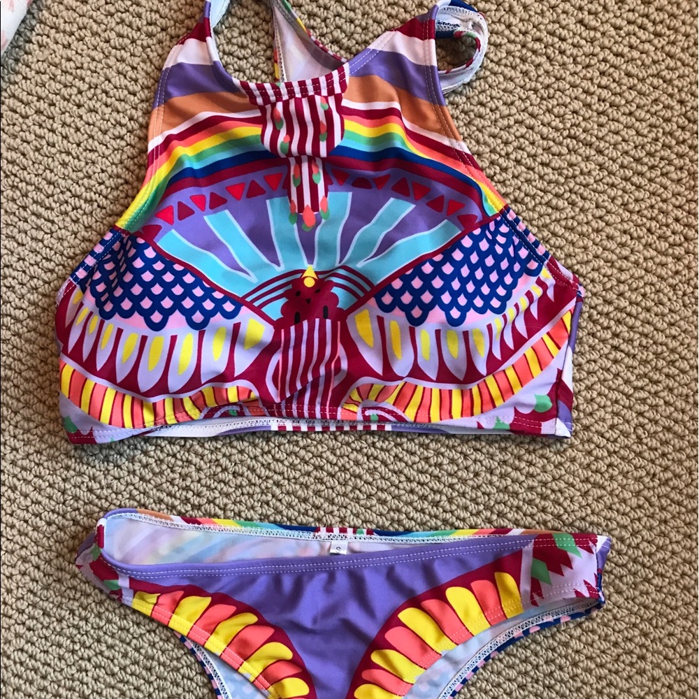 Patterned Racerback Bikini Set - image 1