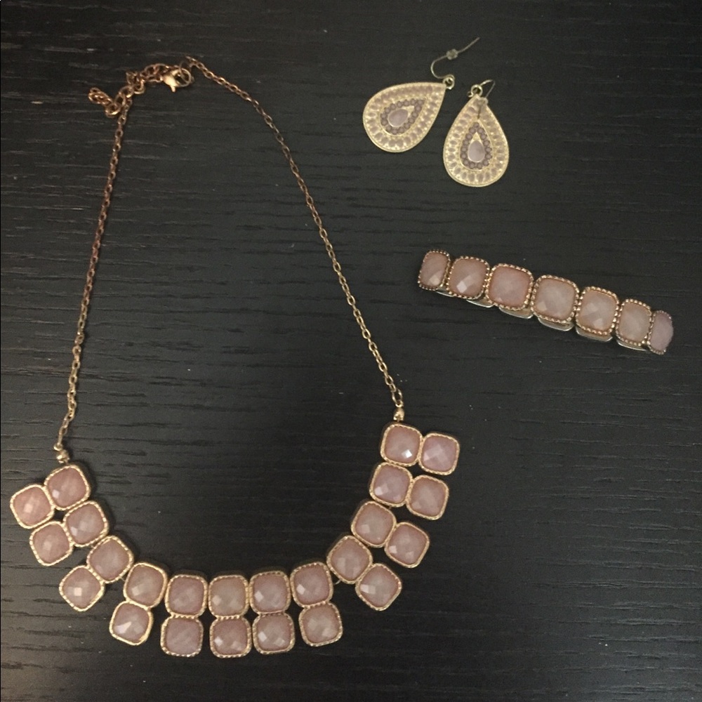 Purple & Gold Set of Jewelry