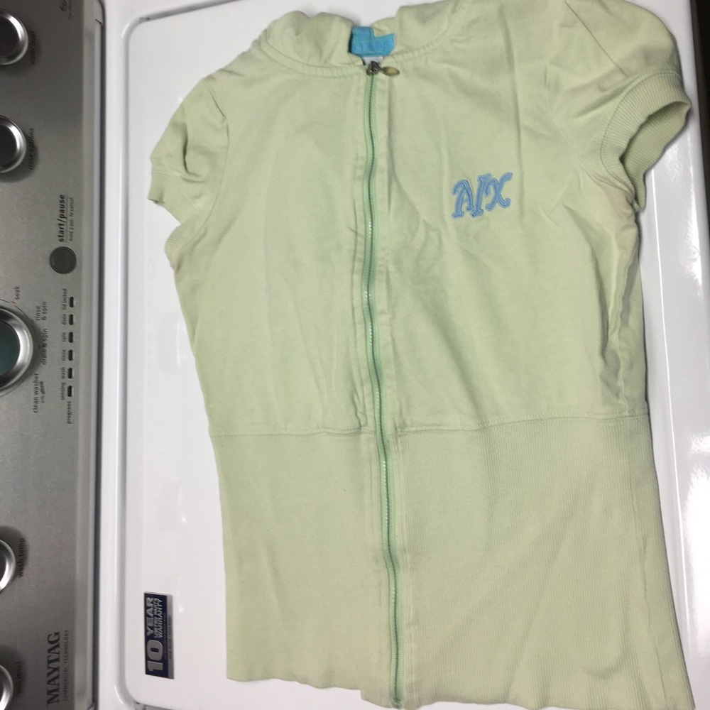 A/X Armani Exchange zip up Tee hoodie SZ S