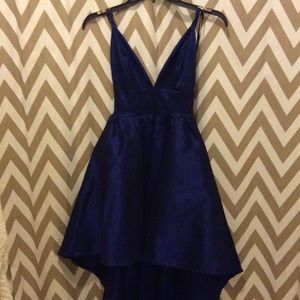 Royal blue high low dress