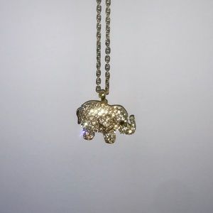 Charming Charlie's elephant diamond necklace