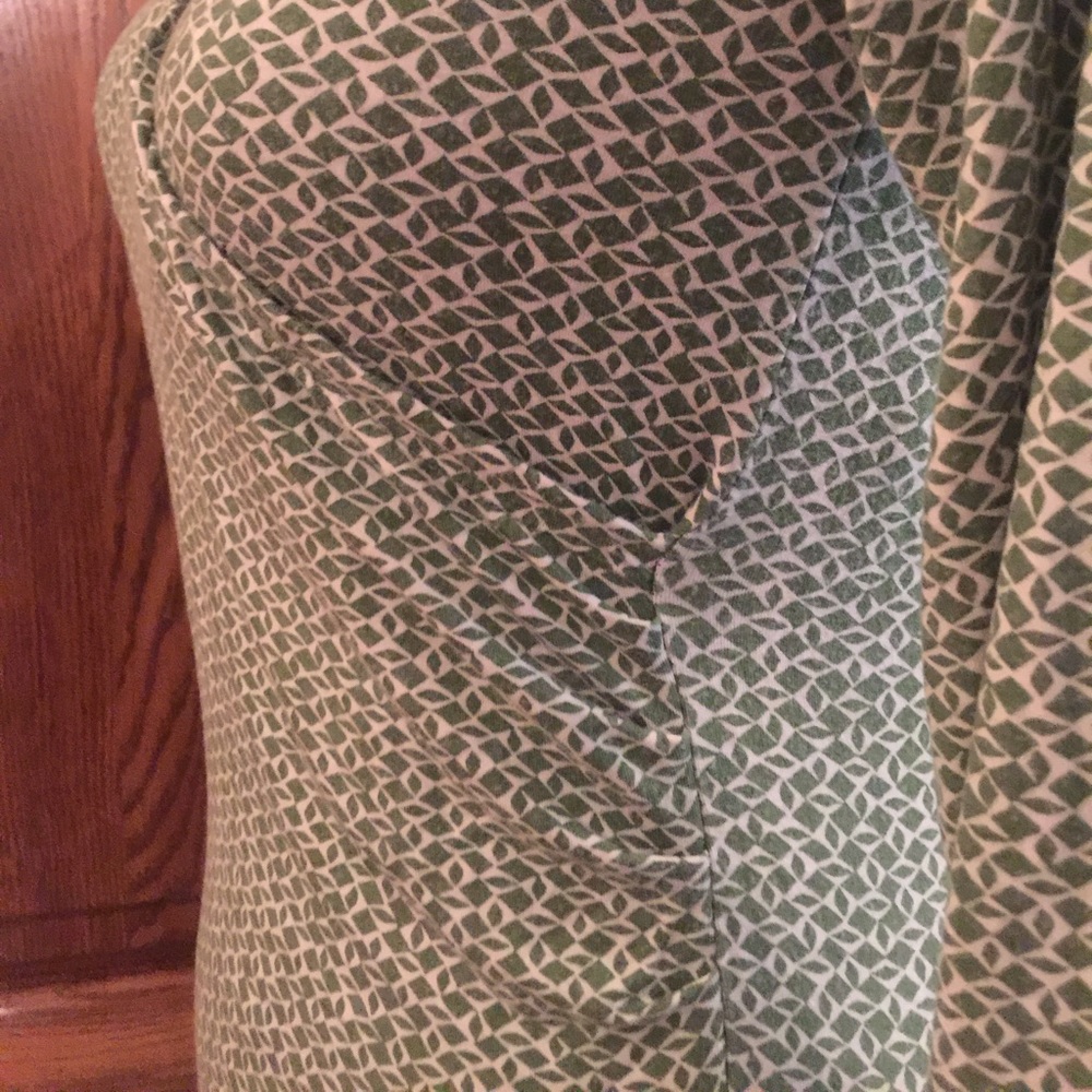 Banana Republic Green & White Faux Wrap Shirt - Picture 4 of 6