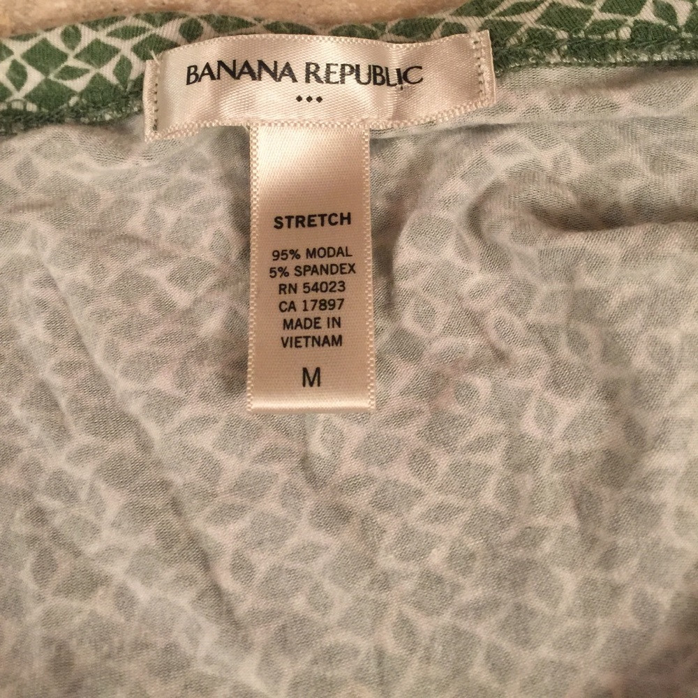 Banana Republic Green & White Faux Wrap Shirt - Picture 6 of 6