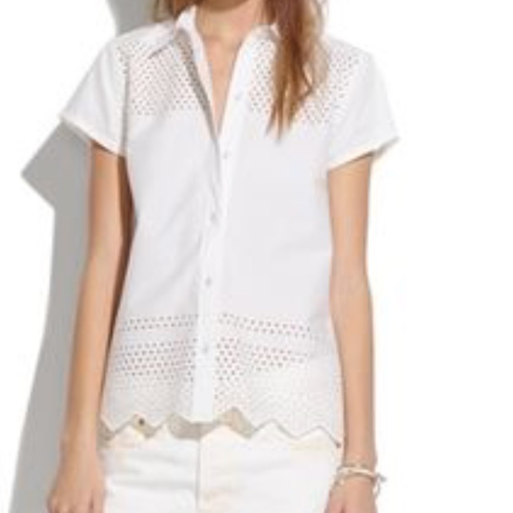 Madewell Laticework Eyelet Shirt