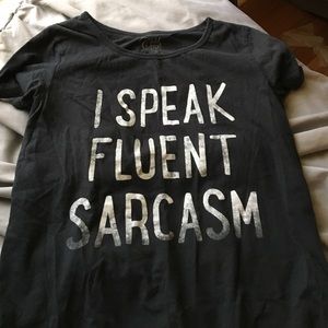 Graphic black tee