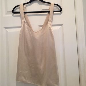 J Crew cream silk top