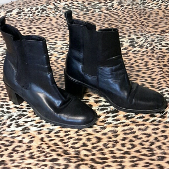 Leather ankle boots. 8 1/2 m, nice - Picture 2 of 6