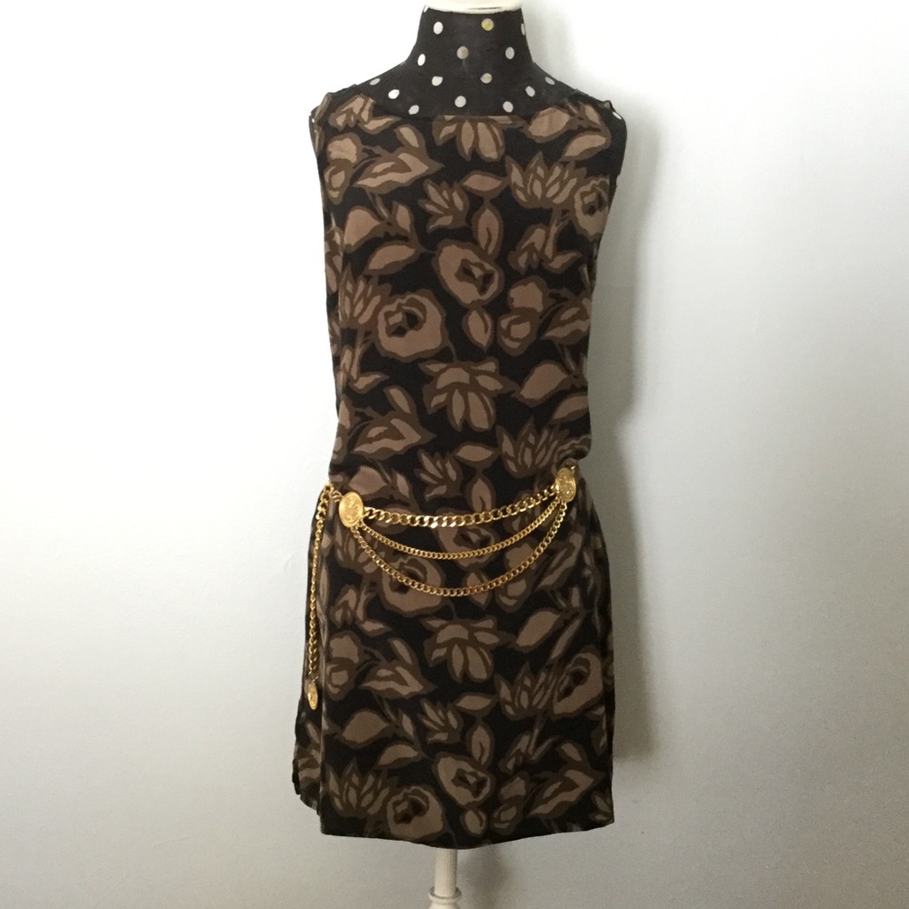 New! Floral Print Silk Dress
